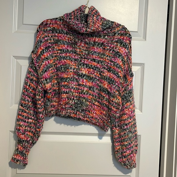 Multicolored turtleneck sweater S - Picture 1 of 6